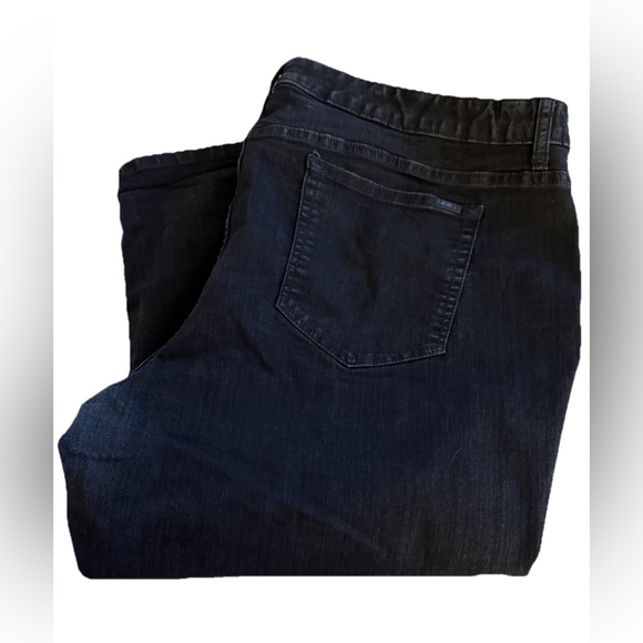 JENNIFER LOPEZ Washed Black Denim Capri Jeans Women’s Plus Size 24W  48x23 - Picture 5 of 8